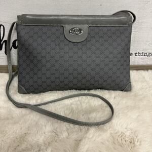 Vintage Gucci Ophidia Micro GG Monogram Gray Leather Crossbody Bag Purse Italy